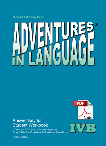 1030.2-4B AK Adventures in Language Level IVB (2024 Edition) - Student Workbook/Homework Answer Key (Downloadable Version)