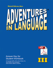 1018.2-3AK Adventures in Language Level III (2014 Edition) - Student Workbook/Homework Answer Key (Downloadable Version)