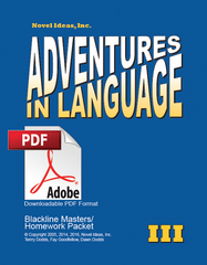 1013.2 Adventures in Language Level III (2014 Edition) - Blackline/Homework Masters (Downloadable)