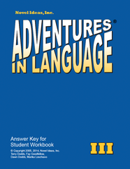 1018-3AK Adventures in Language Level III (2014 Edition) - Answer Key Workbook*