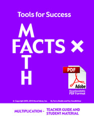 7001.042-TFSTGSMM Tools for Success: A Math Facts Program - Multiplication - Teacher Guide and Student Materials (Downloadable Version)