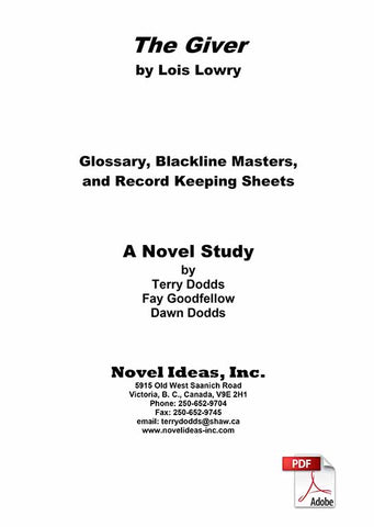 2057.09-BLMTG The Giver (by Lois Lowry) Blackline Masters* (2020 Edition) (Downloadable Version)