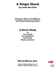 2062.03-BLMSS A Single Shard (by Linda Sue Park) Blackline Masters* (2020 Edition) (Downloadable Version)