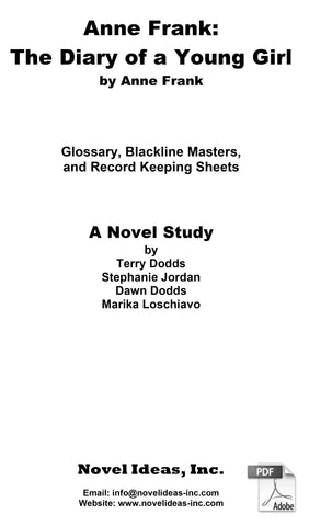 2067.03-BLMAFD Anne Frank: The Diary of a Young Girl (by Anne Frank) Blackline Masters* (2020 Edition) (Downloadable Version)