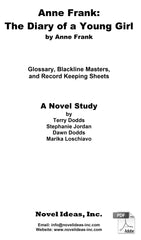 2067.03-BLMAFD Anne Frank: The Diary of a Young Girl (by Anne Frank) Blackline Masters* (2020 Edition) (Downloadable Version)