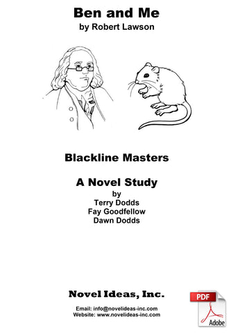 2069.03-BLMBEN Ben and Me (by Robert Lawson) Blackline Masters*  (2024 Edition) (Downloadable Version)
