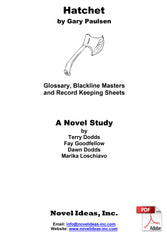 2057.03-BLMHA Hatchet (by Gary Paulsen) Blackline Masters* (2020 Edition) (Downloadable Version)