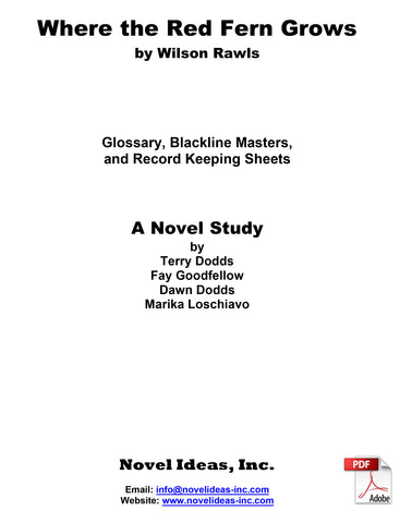 2049.08-BLMWRF Where the Red Fern Grows (by Wilson Rawls) Blackline Masters* (2020 Edition) (Downloadable Version)