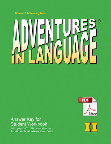 1012.2-2AK Adventures in Language Level II (2014 Edition) - Student Workbook/Homework Answer Key (Downloadable Version)