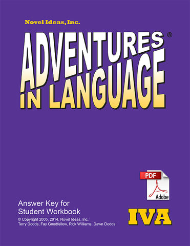 1024.2-4A AK Adventures in Language Level IVA (2014 Edition) - Student Workbook/Homework Answer Key (Downloadable Version)