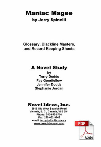 2047.03-BLMMM Maniac Magee (by Jerry Spinnelli) Blackline Masters* (2015 Edition) (Downloadable Version)