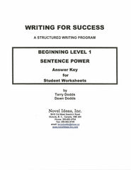 9001-3 WFSB1BLM Writing for Success: Beginning Level 1--Sentence Power Answer Key (Downloadable)